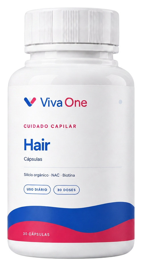 Frasco do suplemento VivaOne Hair